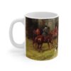 The Meet ceramic Cup.A mug with a pretty lady on a horse going out with a hunting party.