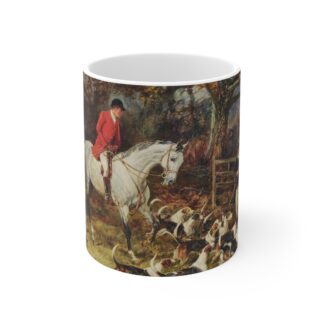 British Victorian Hunting Scene Tea & Coffee Mug - "The covert"