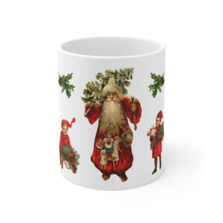 Vintage Father Christmas Mug — Retro Christmas Holiday Coffee Cup